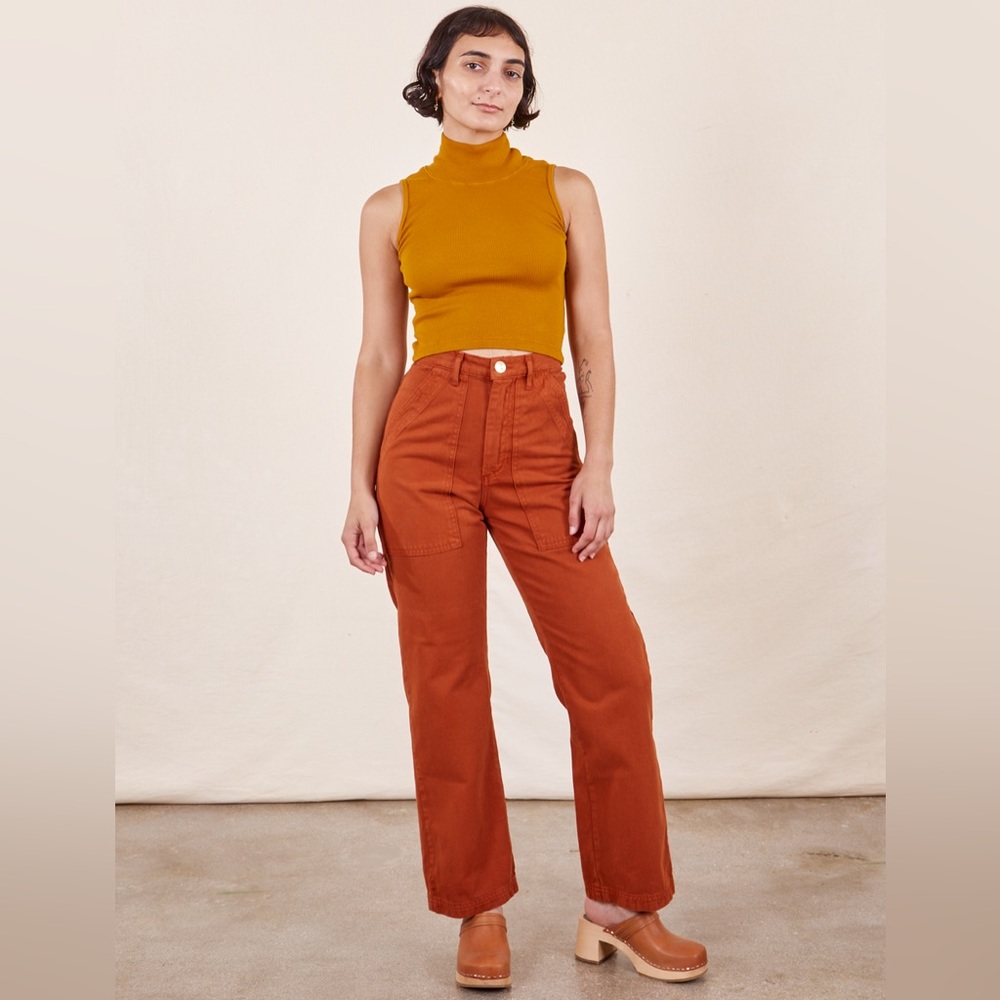 Big Bud Press Work Pants in Burnt Terracotta Small Petite